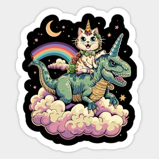 Cat Dinosaur Days Sticker